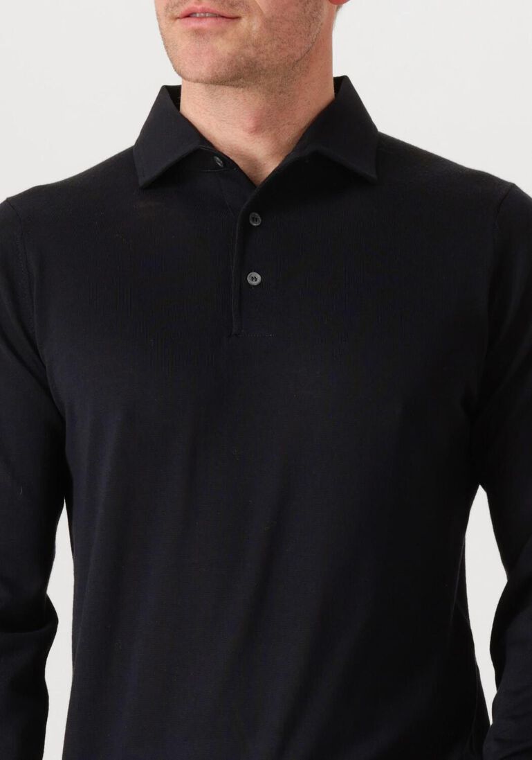 blauwe filippo de laurentiis trui polo ml paramontura r.merino