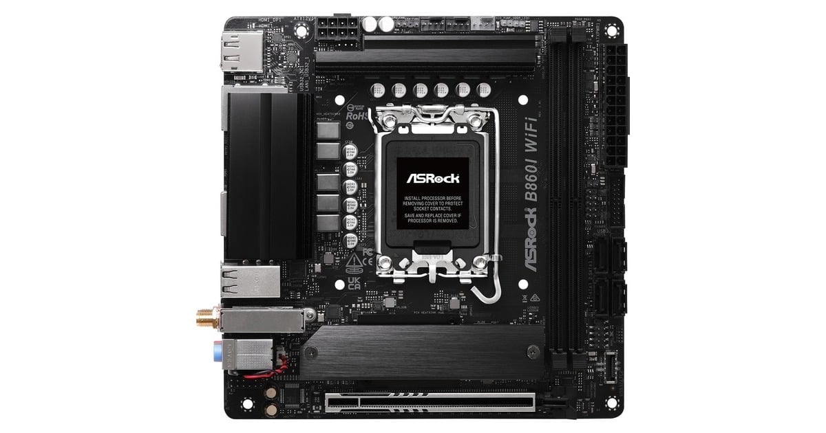 ASRockB860I WiFi socket 1851 moederbord  (RAID, Gb-LAN, WLAN, BT, Sound, mini-ITX)
