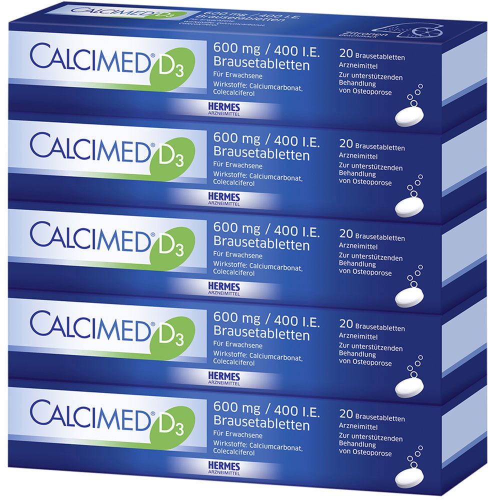 CALCIMED® D3 600 mg/400 I.E. Brausetabletten