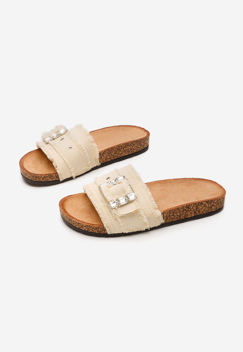 Mules plates femme beige Netty