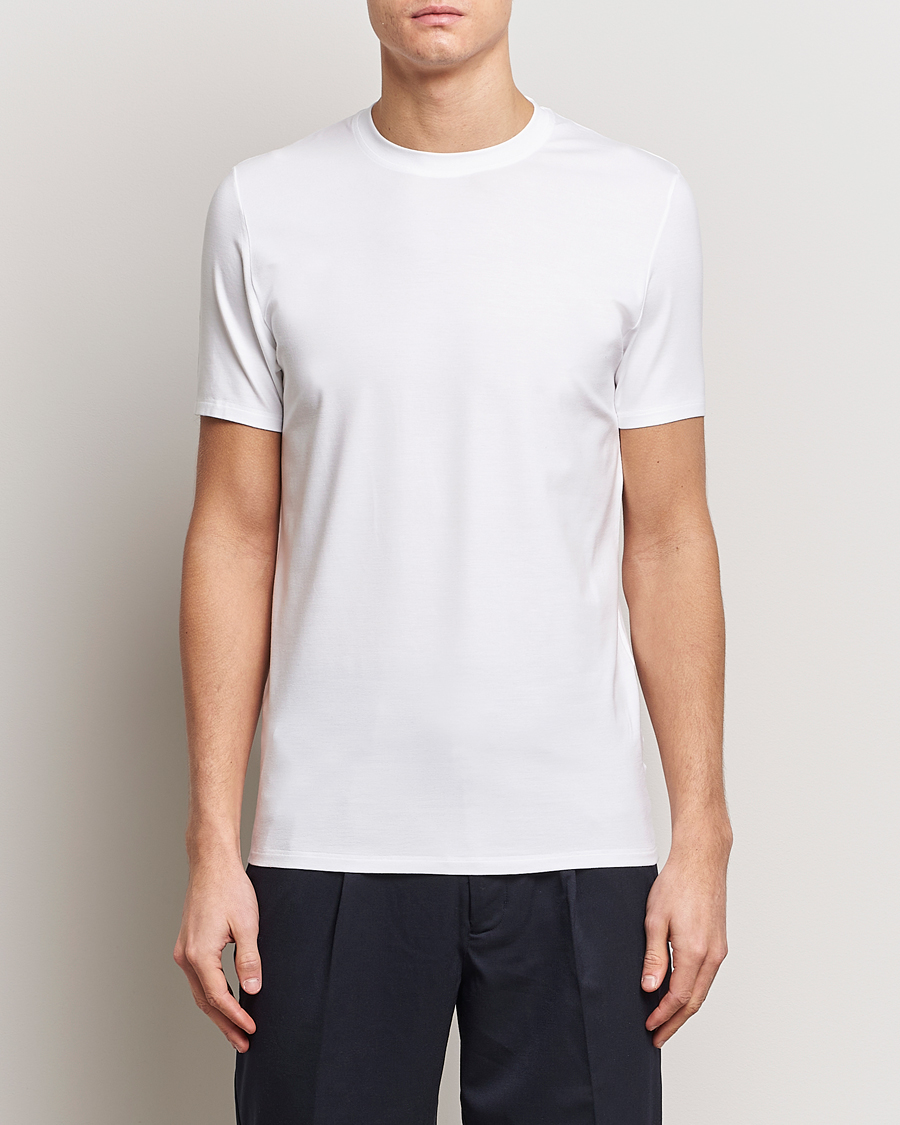 Zimmerli of Switzerland Pureness Modal Crew Neck T-Shirt White