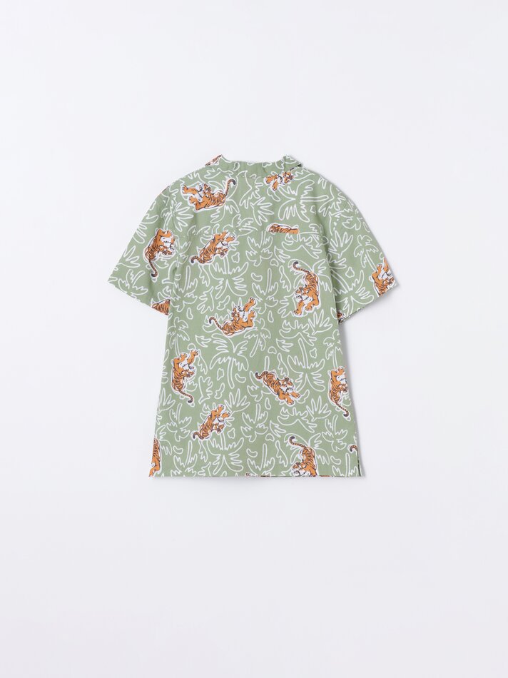 Camisa estampada Resort - Verde