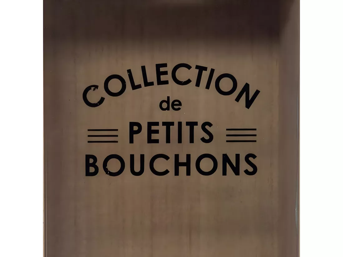 Porte bouteilles coloris Beige en bois / métal - Longueur 39,7 x Profondeur 15 x Hauteur 35 cm