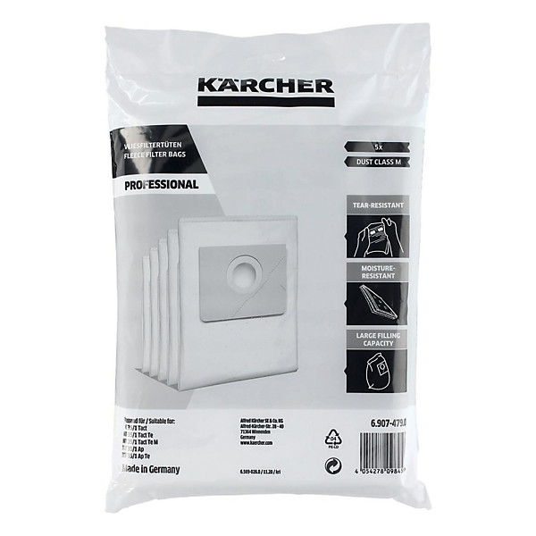 Sacs aspirateur microfibres Kärcher 35 L, lot de 5