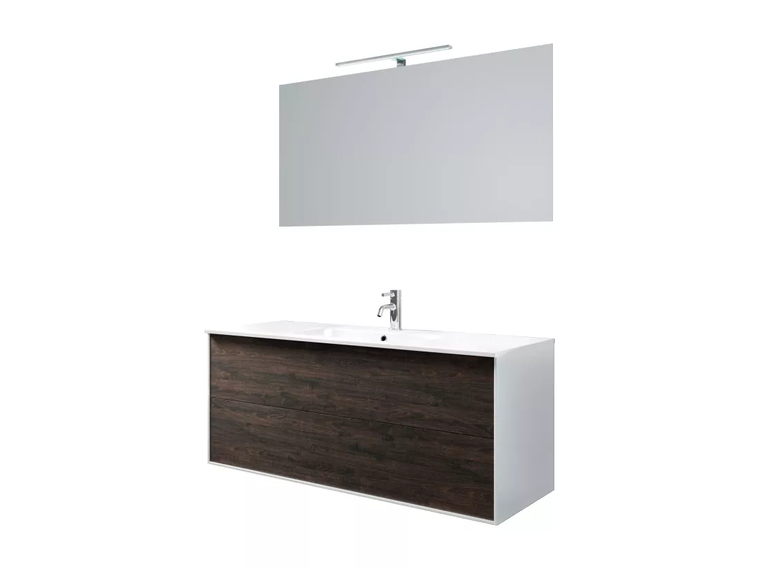 Ensemble de salle de bain 4 pièces IGEA brun foncé