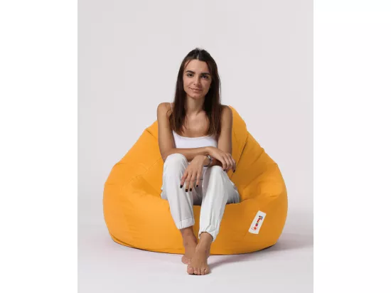 Pouf poire jaune Premium XXL