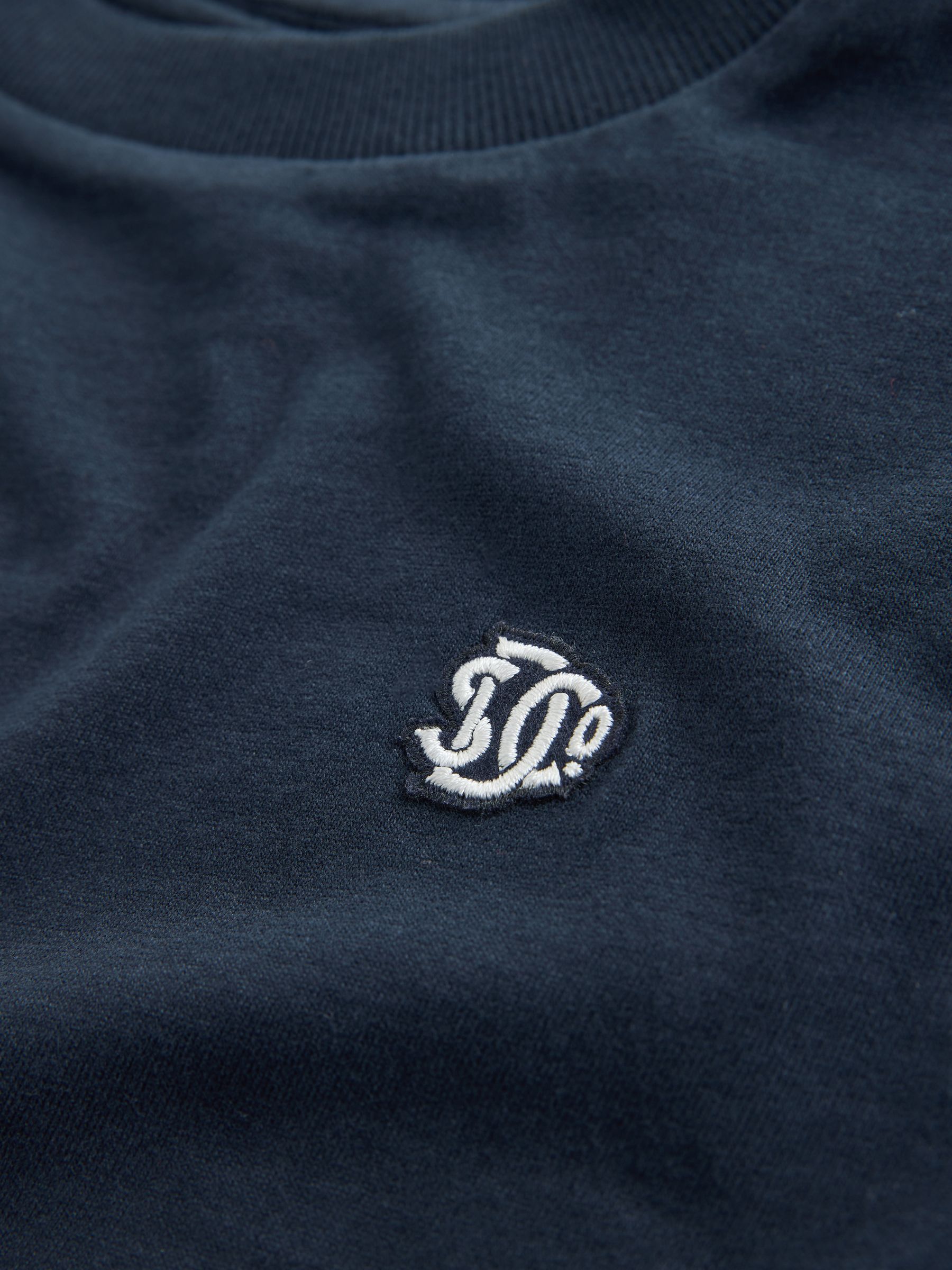 Marineblauw/wit - Superdry T-Shirt and Check Trouser Set
