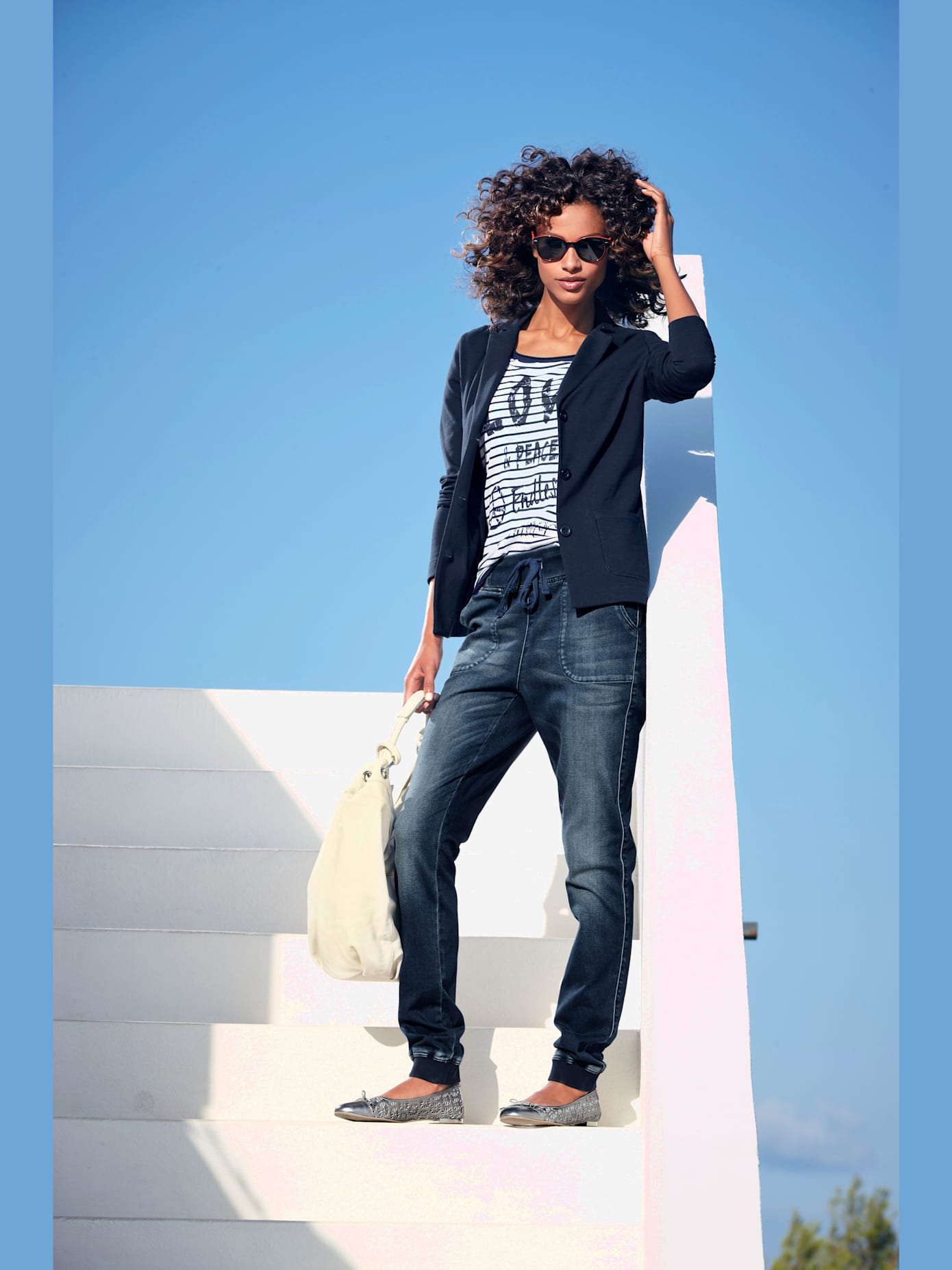 Blazer en jersey coupe sobre pour un look décontracté tendance