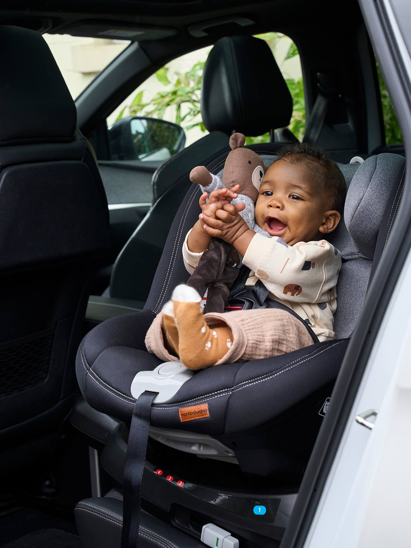 Cadeira auto giratória Isofix VERTBAUDET i-Size Spiro Grupo 0+/1, preta