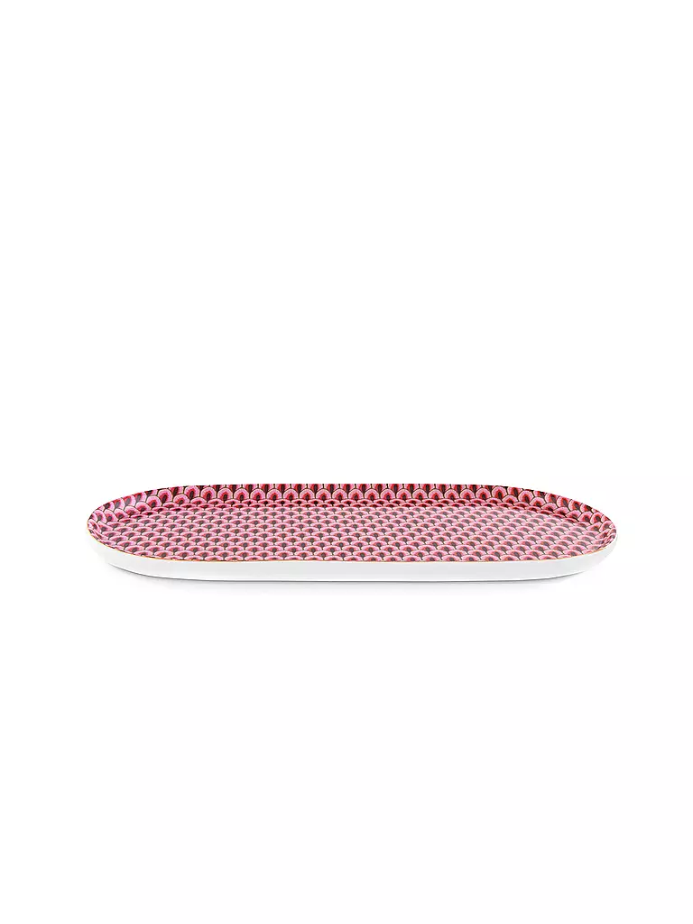 PIP STUDIO Platte klein FLOWER FESTIVAL 25x12cm Dark Pink beere