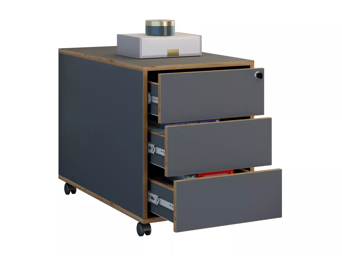 Caisson roulant de bureau Salia 3 tiroirs