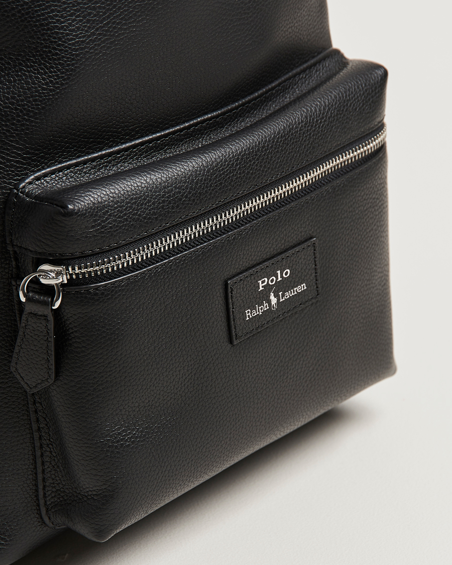 Polo Ralph Lauren Pebble Leather Dome Backpack Black