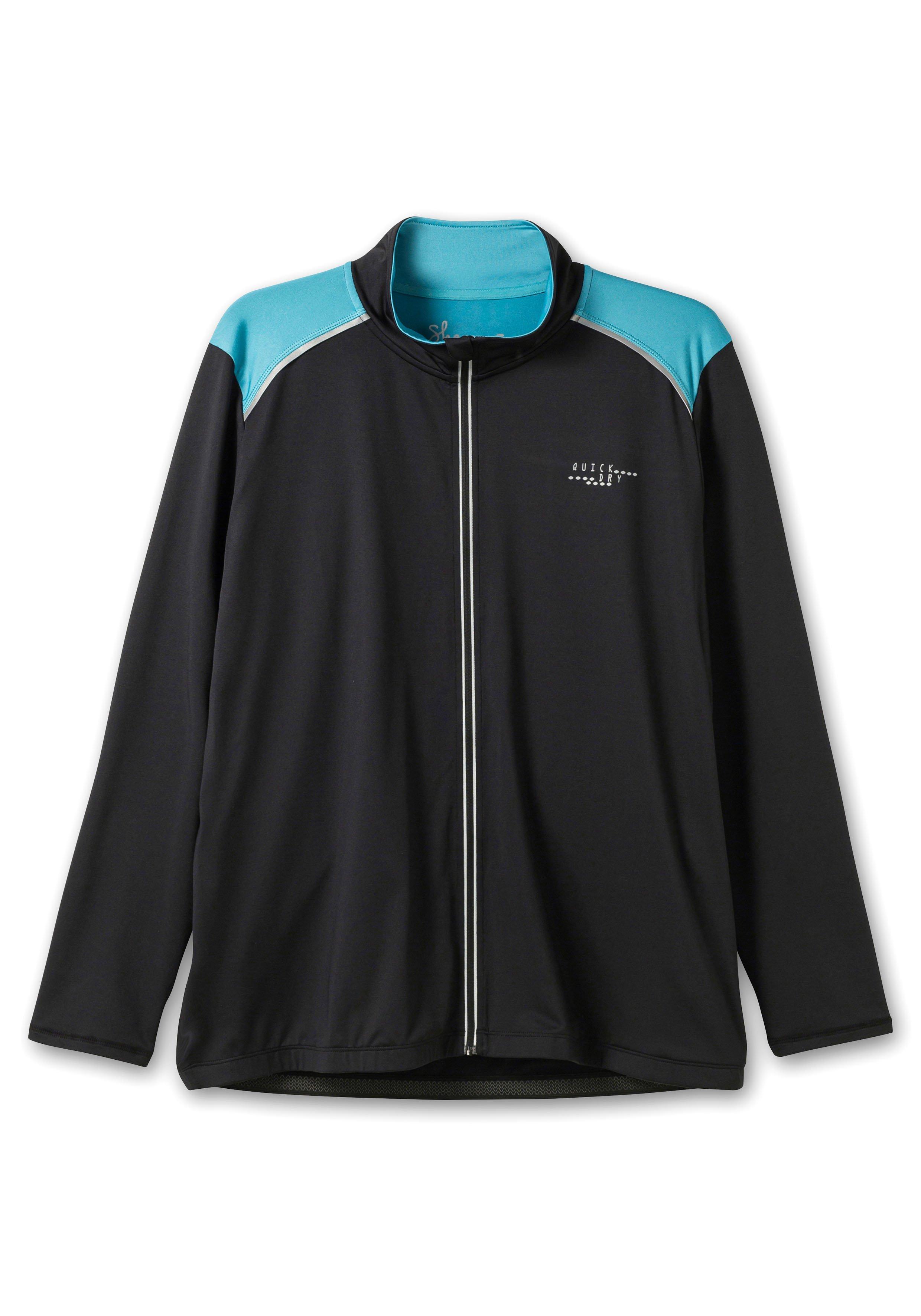 Fahrradjacke aus Funktionsmaterial, mit Stehkragen