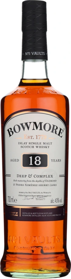 BOWMORE 18 YEARS SINGLE MALT DEEP & COMPLEX 70CL