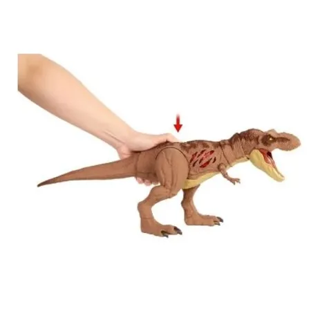 Mattel Jurassic World Extreme Damage Tyrannosaurus Rex, T-Rex, Dinosaurier, 43 cm