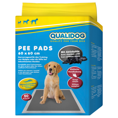 QUALIDOG Puppy Pee Pads mit Aktivkohle 50Stk. 60x60cm