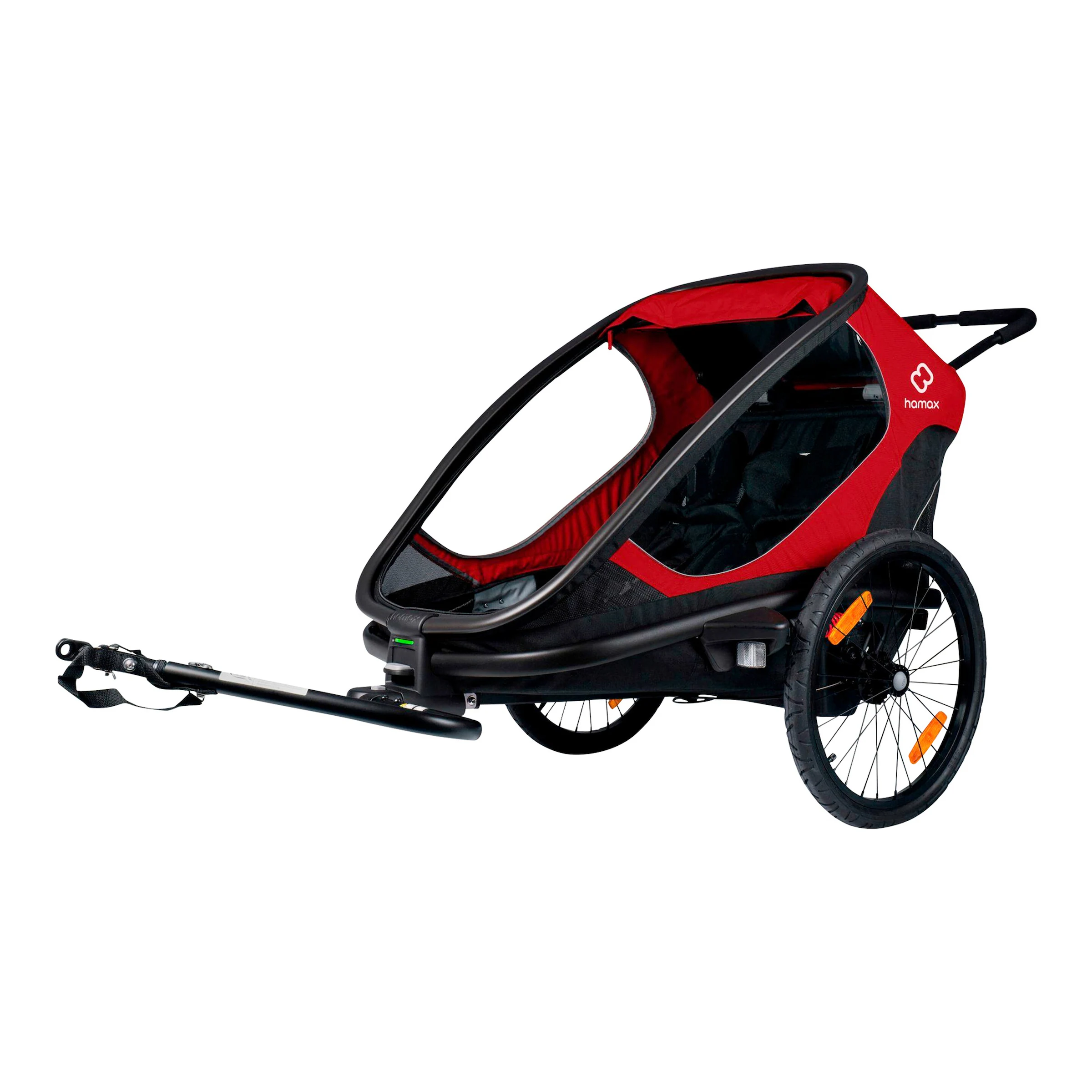 hamax Outback Fahrradanhänger red / black