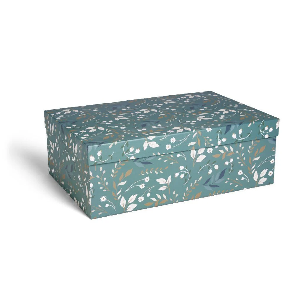 Boite carton décorée 40x26,5xH13,8cm - 2 modèles