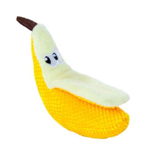 Banana de pelúcia dental Outward Hound Catstages para gatos
