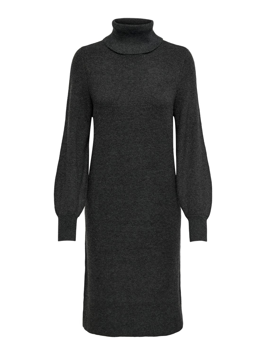 ONLSASHA Langes Kleid Dark Grey Melange