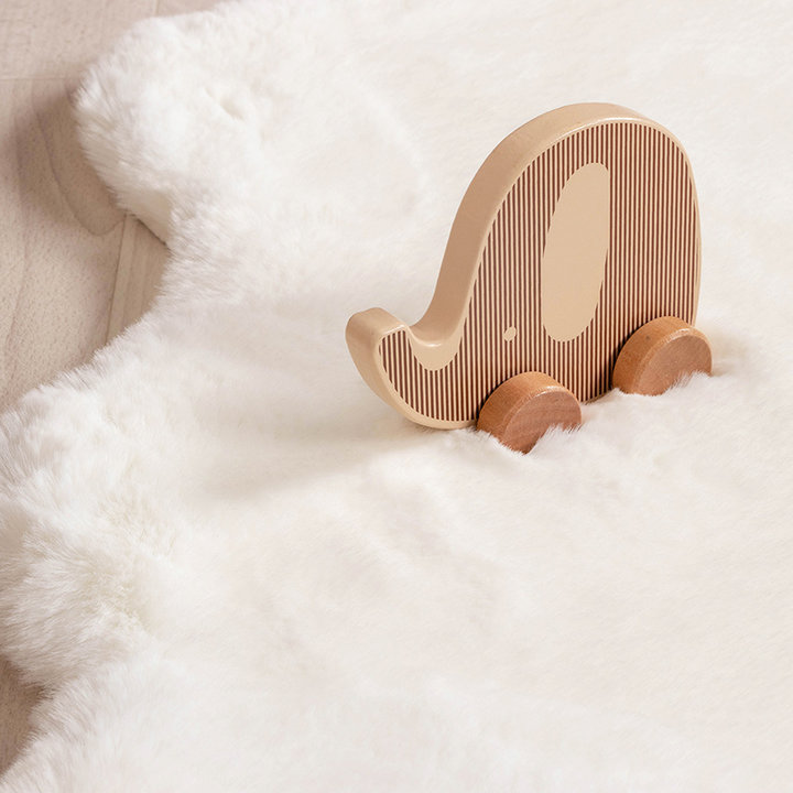 Kindervloerkleed - Huggy Schaap Wit | Super fluffy!
