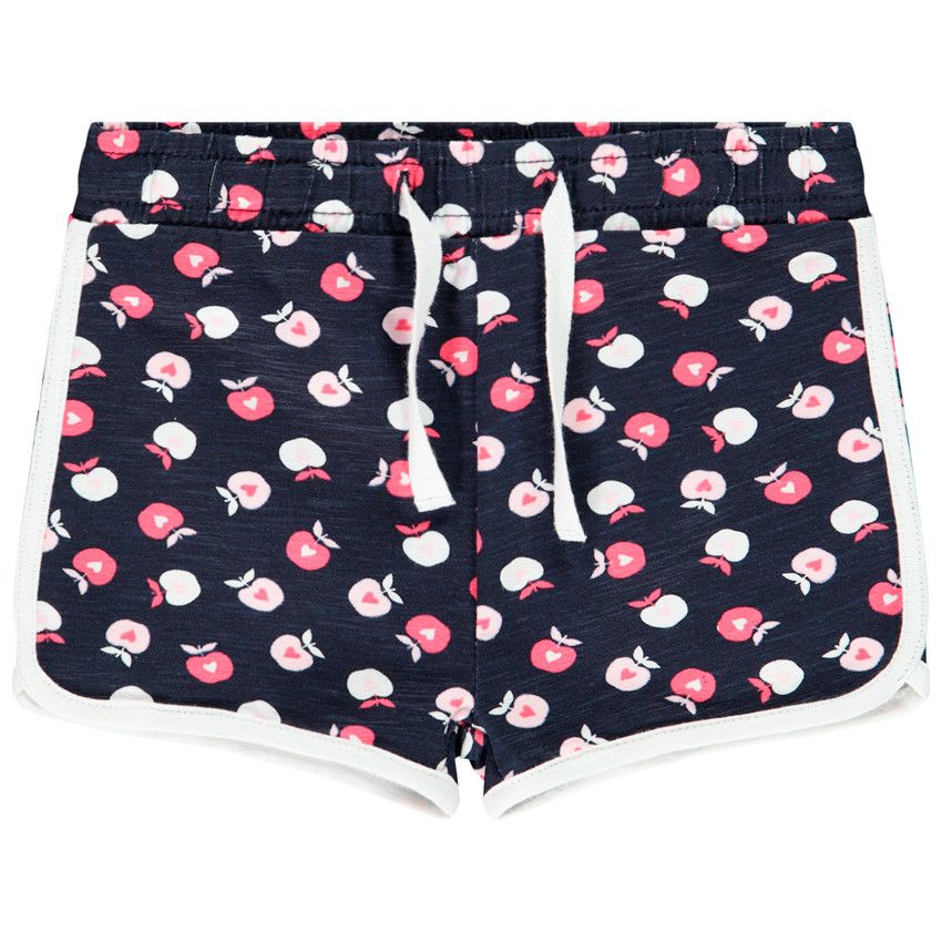 Short imprimé pour bébé fille - Bleu marine