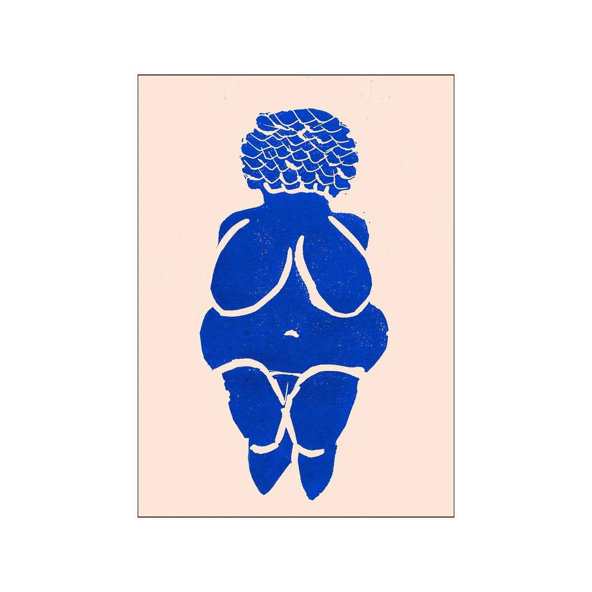 Poster & Frame  Sissan Richardt plakat - Goddess Of Fertility Blue