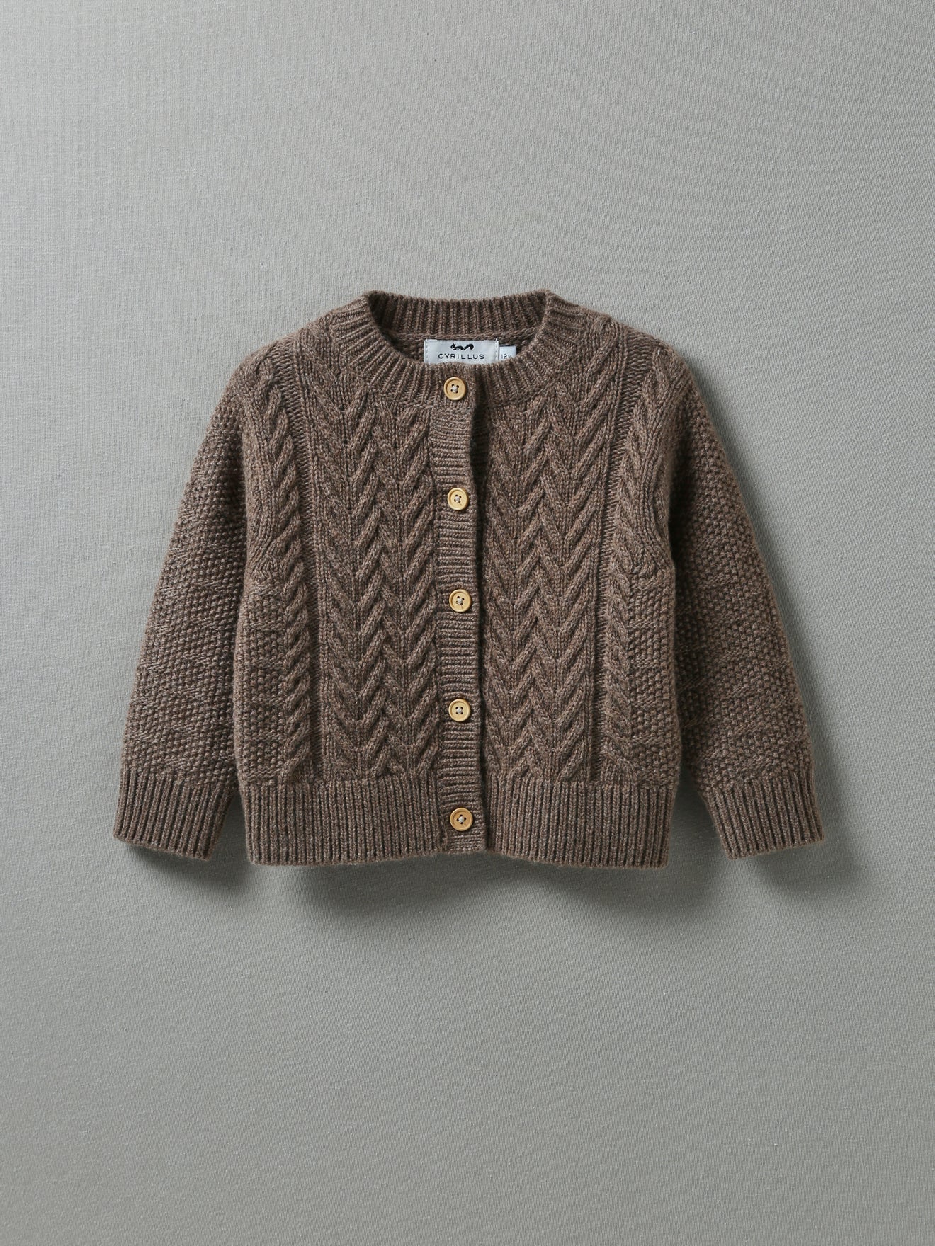 Cardigan torsadé Bébé laine majoritaire