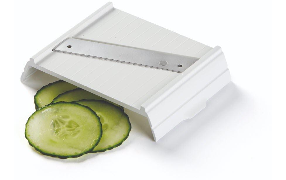 Mandoline 4 in 1 Rot/WeissHobel und Reibe