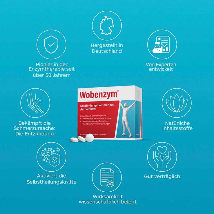 Wobenzym magensaftresistente Tabletten, 100 St