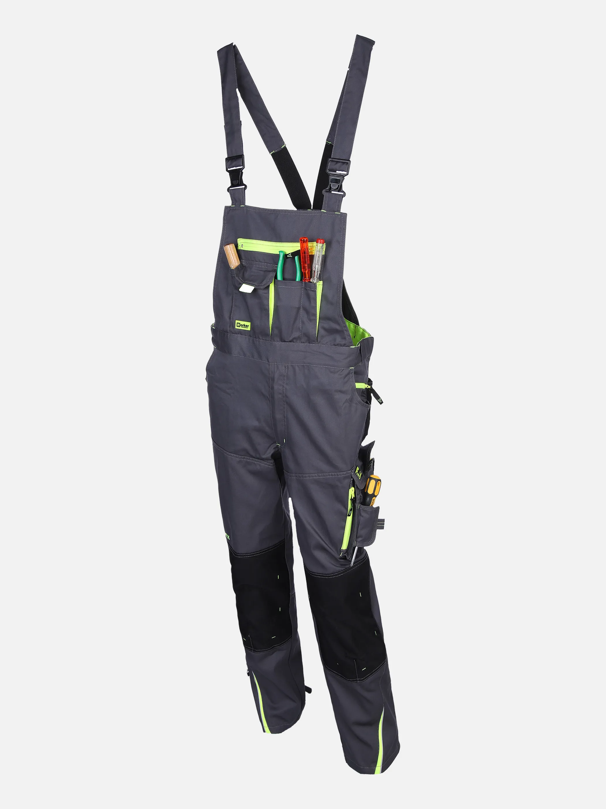 Herren Latz-Arbeitshose mit Neondetails