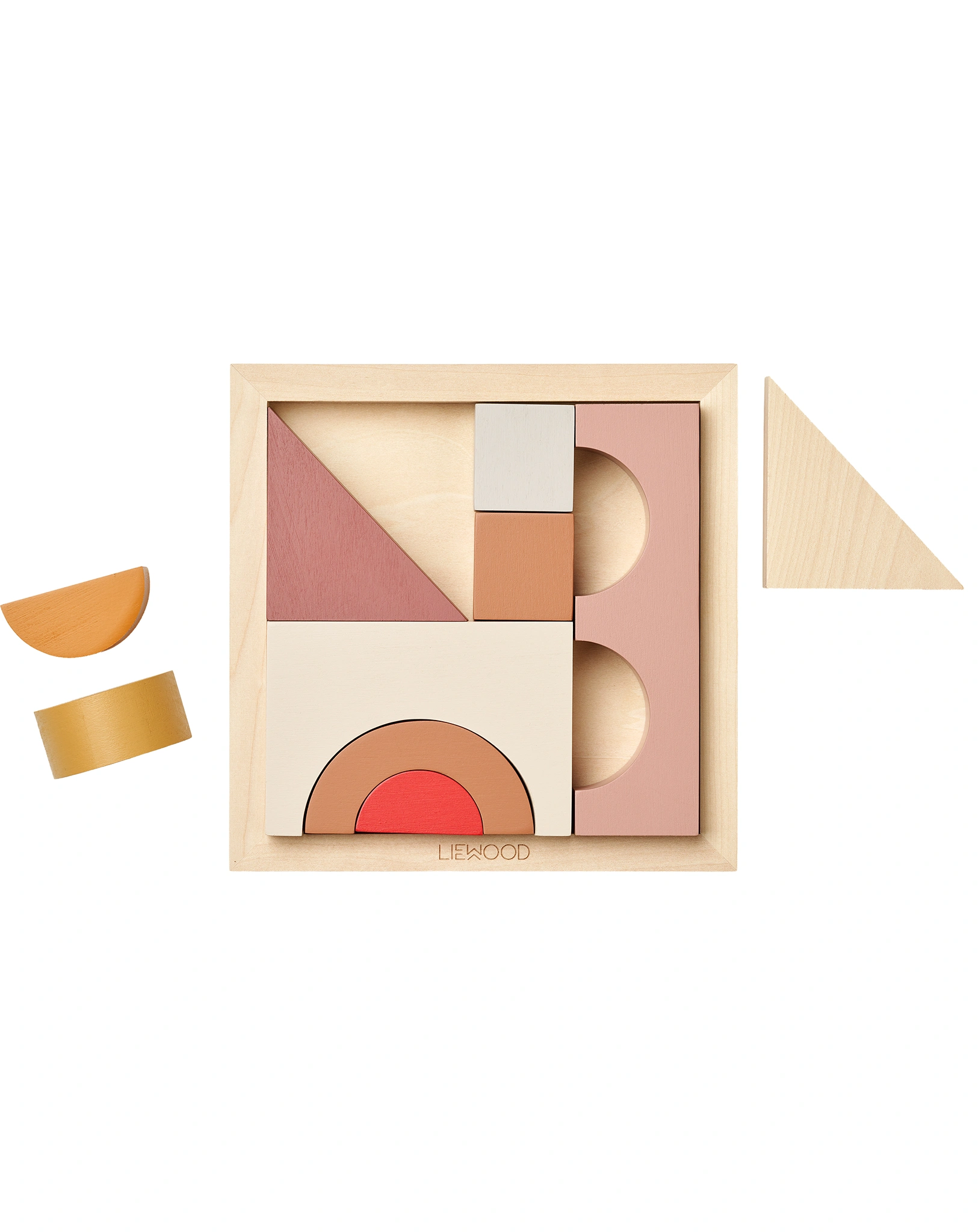 Holzpuzzle ISHAN 10-teilig in rose