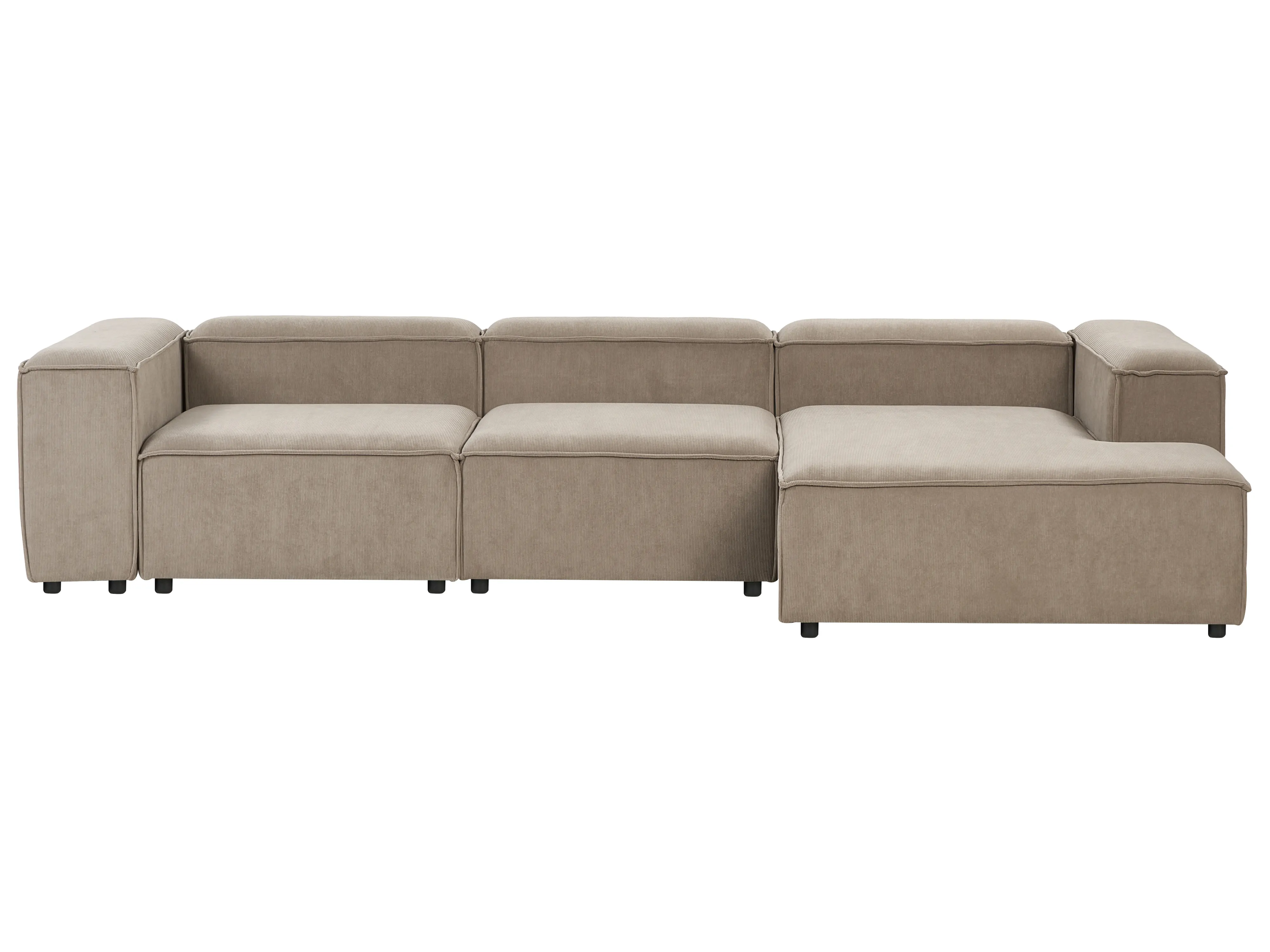 Modulaire hoekbank 4-zits ARDAL Corduroy Lichtbruin linkszijdig