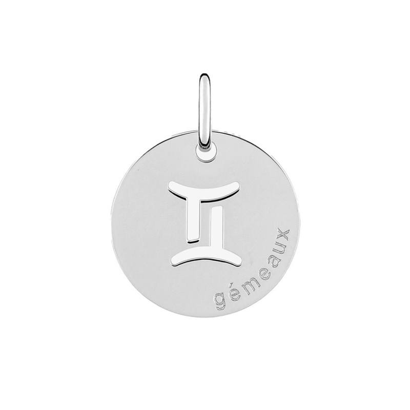 Pendentif mixte - Argent 925 - Signe Astrologique - Gémeaux
