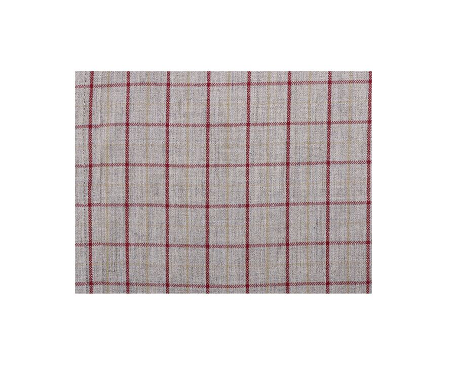 Chemise flanelle Rouge Camel et Beige - Poche poitrine - BERTON