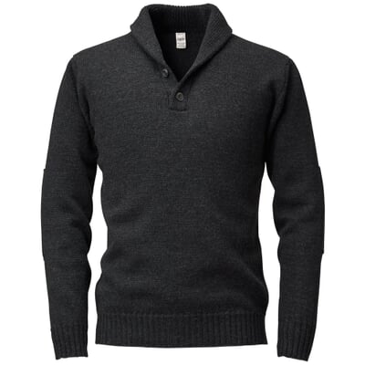 Herrenpullover Schalkragen, Anthrazit