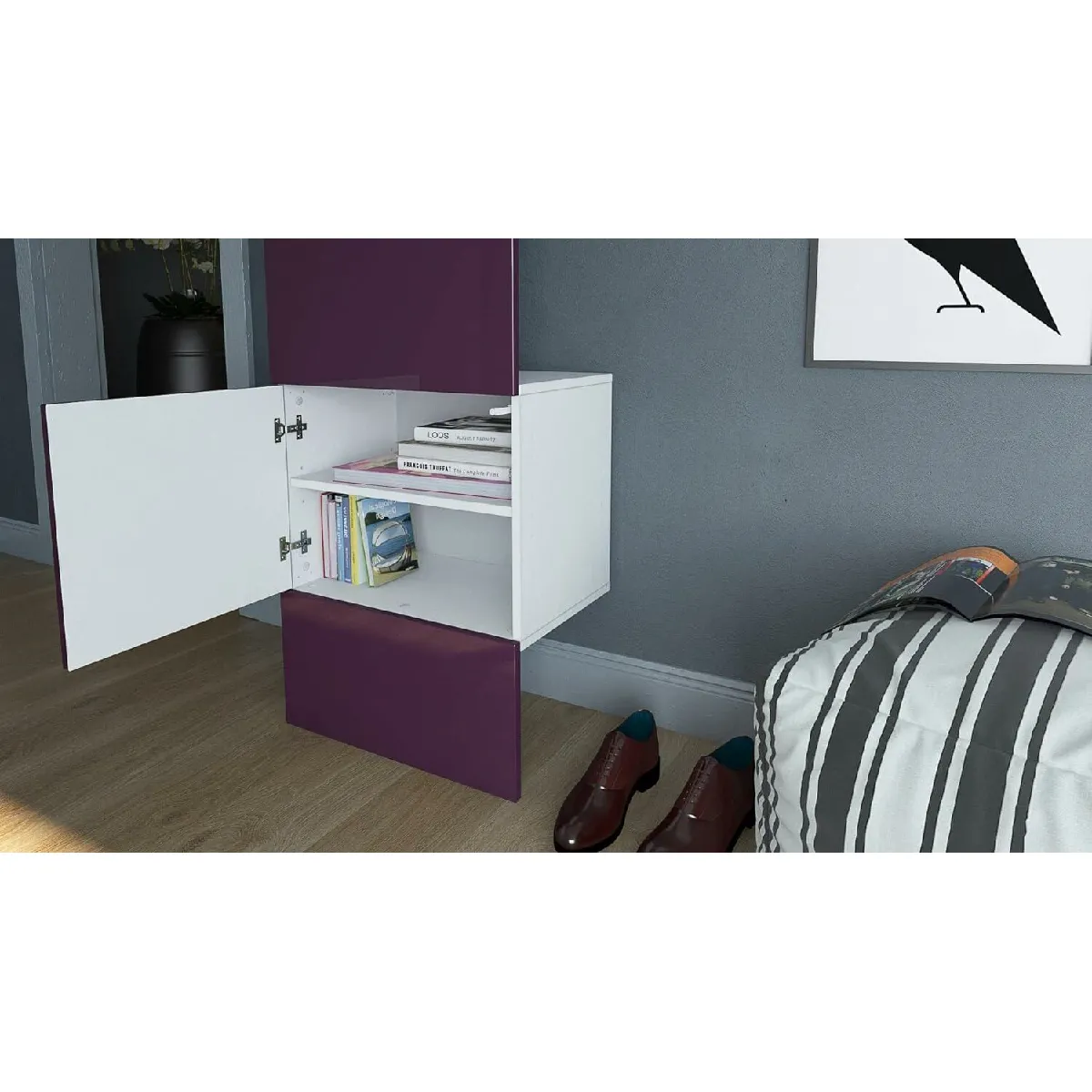MPC Porte-Manteaux Blanc et Gris Sable