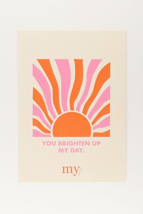 ''You brighten up my day'' kaart