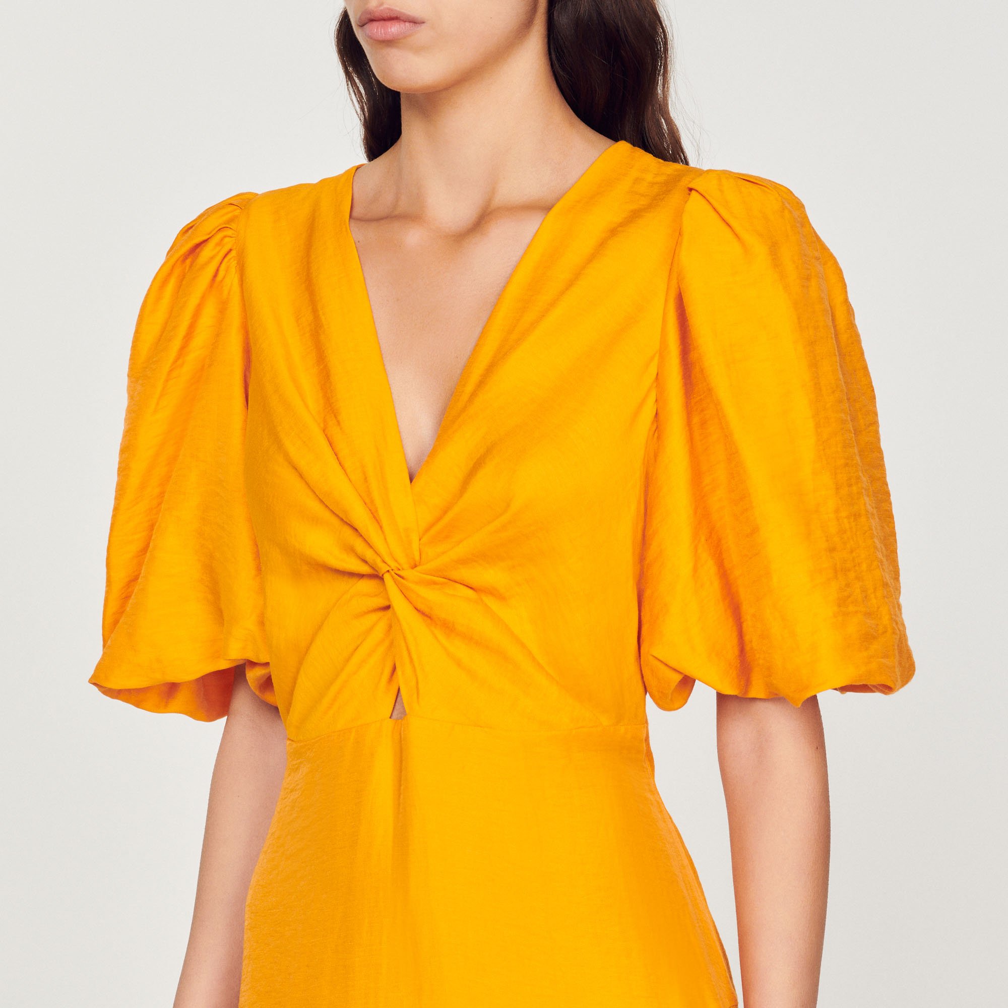 Robe longue manches courtes
