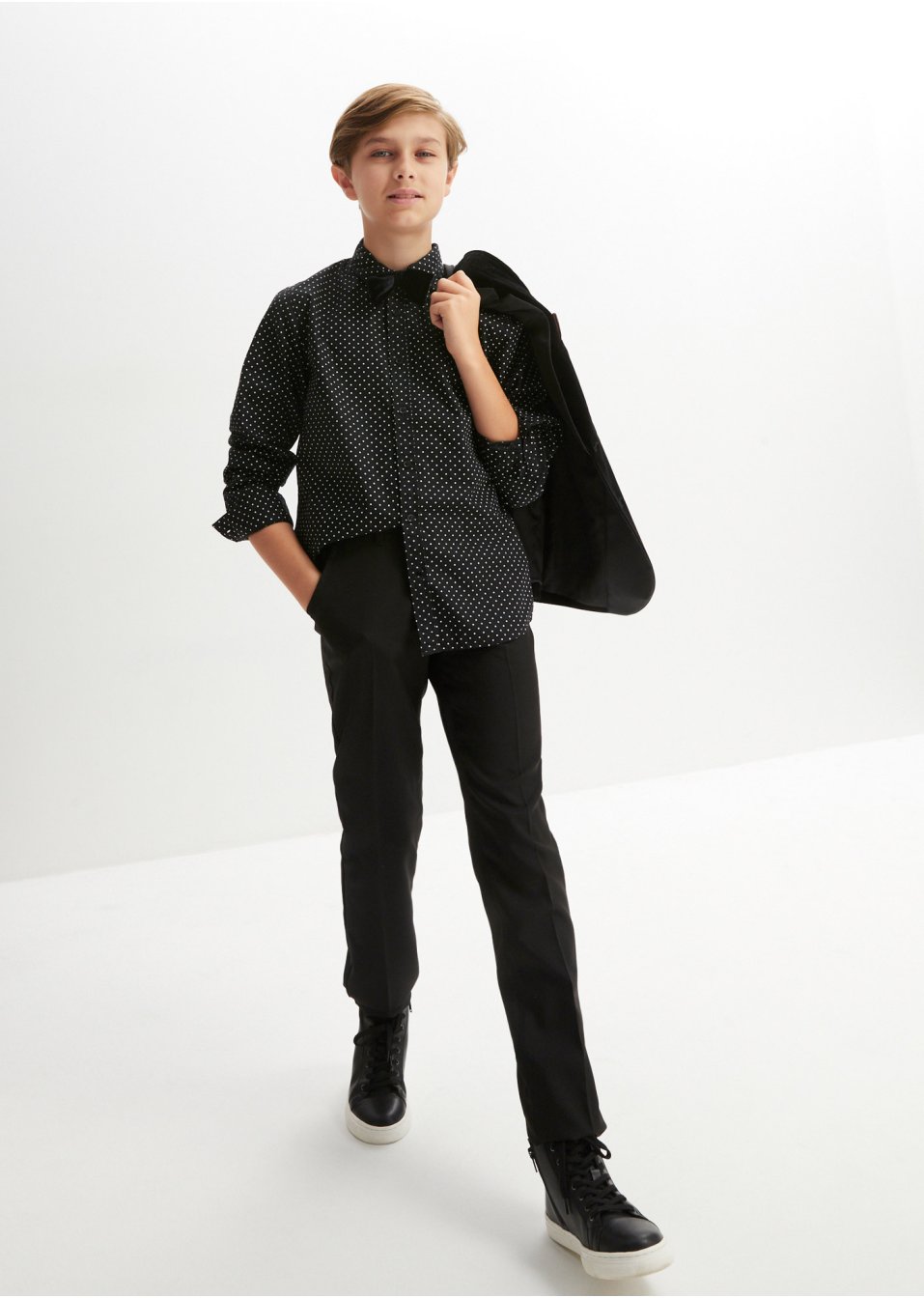 Chemise manches longues garçon avec nœud papillon (ens. 2 pces), Slim Fit