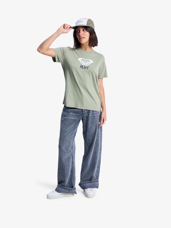 Ocean Road Art T-shirt à manches courtes Vert Femme