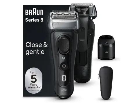 Braun Series 8 8560cc Wet & Dry, Folie shaver, Sort, Batteri, Lithium-Ion (Li-Ion), 60 min.