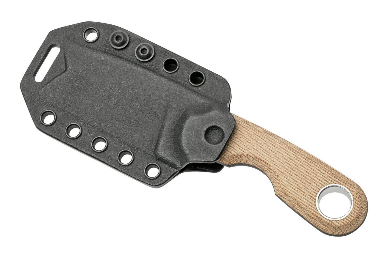 Viper Berus 1 VT4012DCN M390 PVD Black, Natural Canvas Micarta vaststaand mes, Rumici design