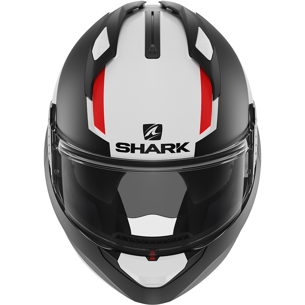 Shark - Casque EVO-GT Sean Blanc / Noir Mat / Rouge