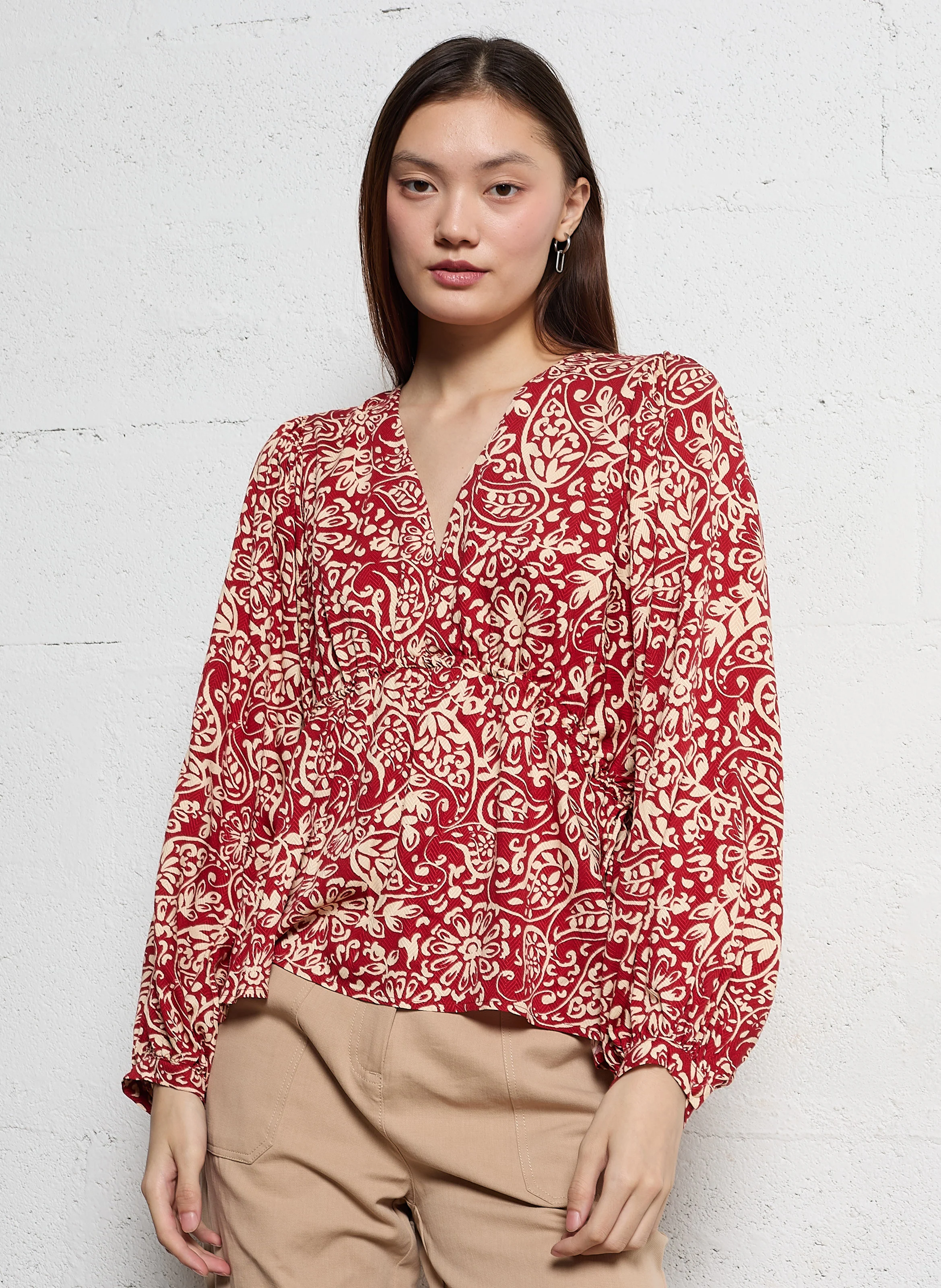 BERENICE - Blouse droite imprimée| Multicolore