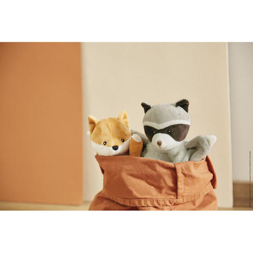 Doudou raton laveur Gaston Fripons - Gris - KALOO