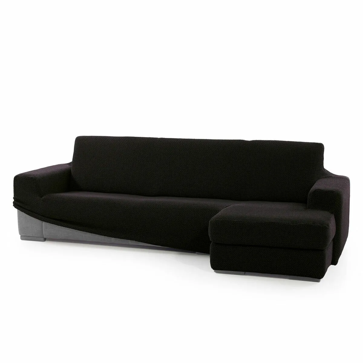 Chaise longue Sofaskins NIAGARA Noir 210-340 cm