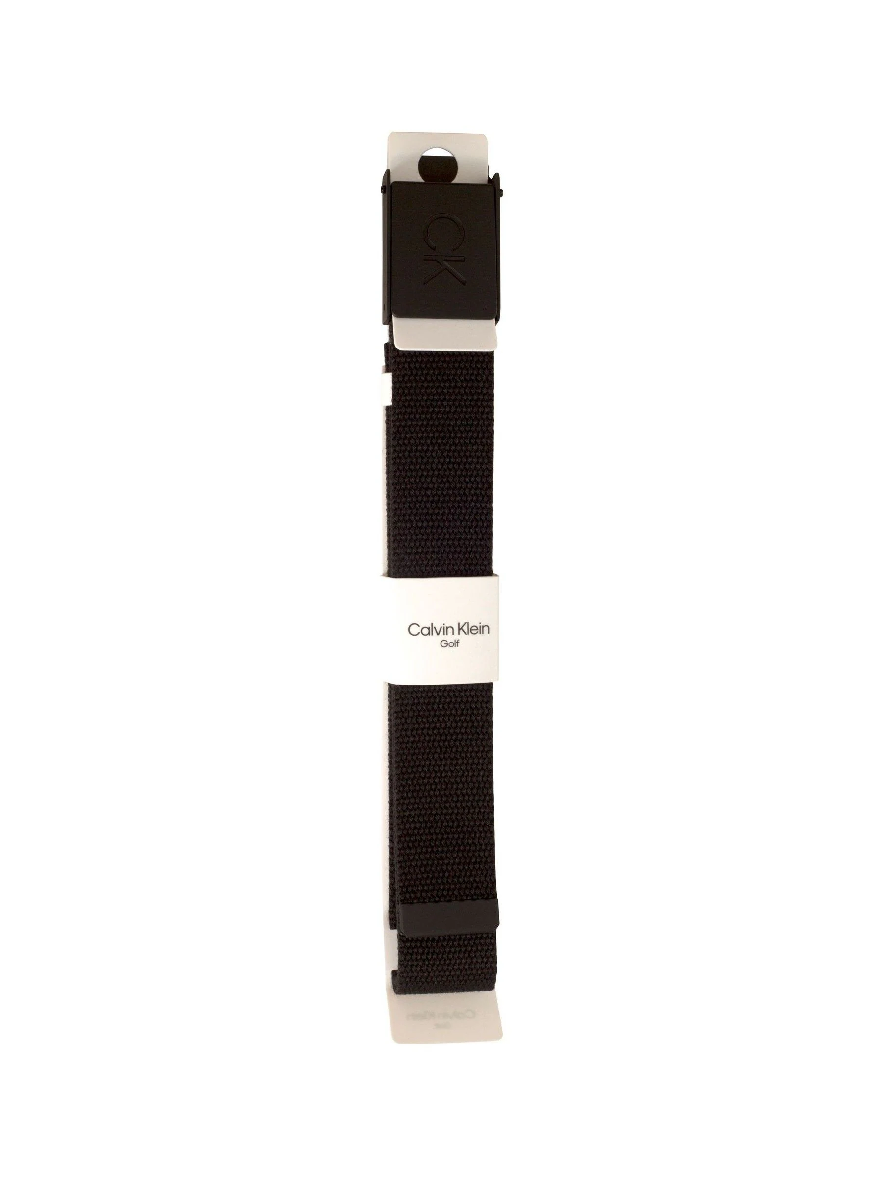 Zwart - Calvin Klein Golf Monogram Buckle Belt