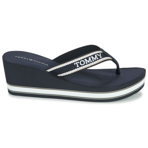 Tommy Hilfiger - HILFIGER WEDGE BEACH SANDAL - Marine