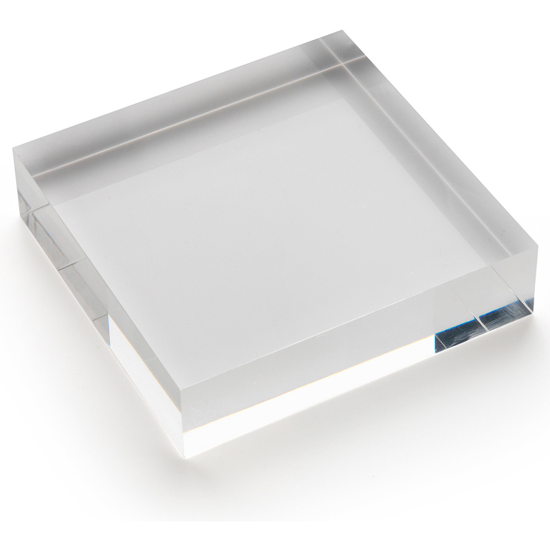 Deflecto Acrylblock, 10 x 10 x 2.5 cm, transparent